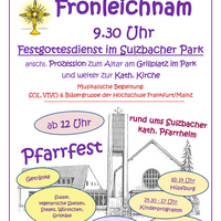 Einladungsplakat für das Fronleichnam Pfarrfest in Sulzbach 2024 