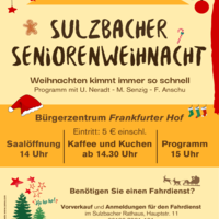 Einladung zur Senioren-Weihnachtsfeier in Sulzbach